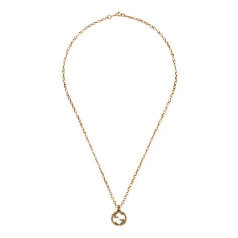 gucci 18k necklace|gucci interlocking necklace.